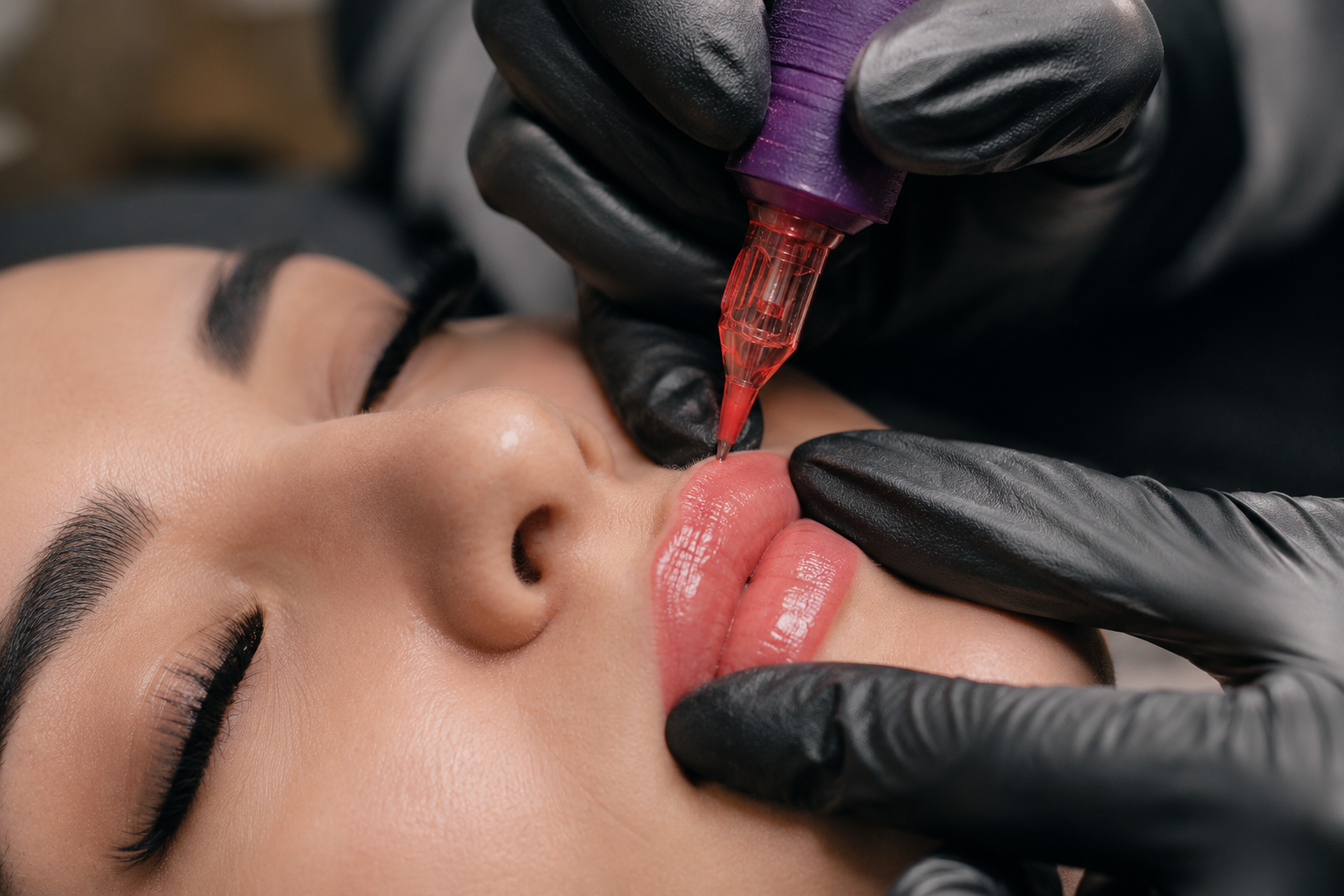 Lip blush semi-permanent makeup treatment at UR ALLURE